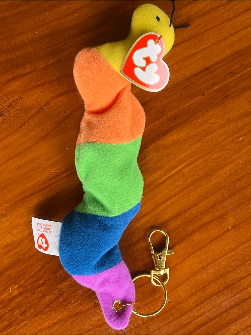 INCH THE WORM Teenie Beanie Baby NWT Key/Purse/Backpack Charm